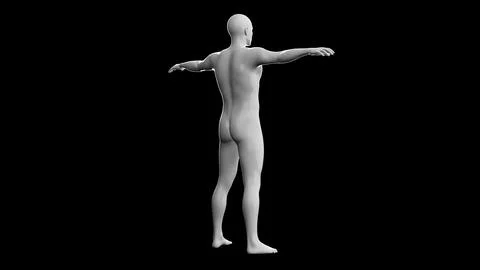 Beautiful young man posing, isolated on black background. 3d illustration (.. Stock Illustration