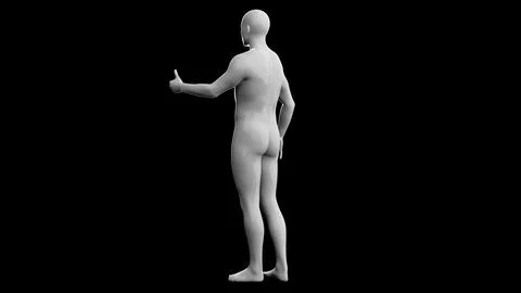 Beautiful young man posing, isolated on black background. 3d illustration (.. Stock Illustration