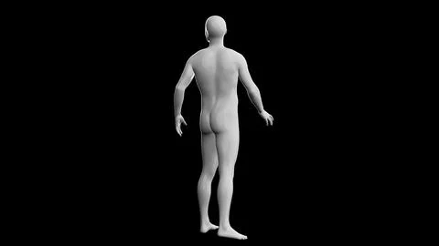 Beautiful young man posing, isolated on black background. 3d illustration (.. Stock Illustration