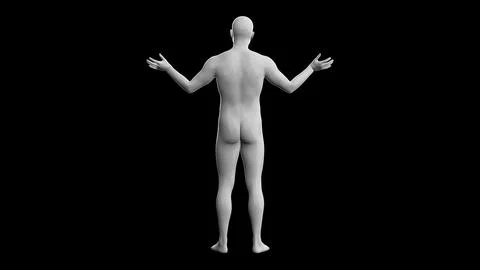 Beautiful young man posing, isolated on black background. 3d illustration (.. Stock Illustration