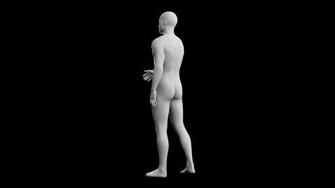 Beautiful young man posing, isolated on black background. 3d illustration (.. Stock Illustration