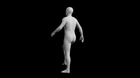 Beautiful young man posing, isolated on black background. 3d illustration (.. Stock Illustration