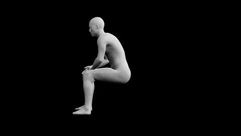 Beautiful young man posing, isolated on black background. 3d illustration (.. Stock Illustration