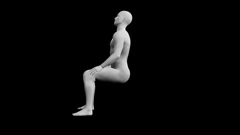 Beautiful young man posing, isolated on black background. 3d illustration (.. Stock Illustration