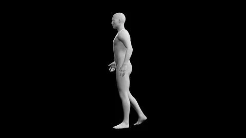 Beautiful young man posing, isolated on black background. 3d illustration (.. Stock Illustration