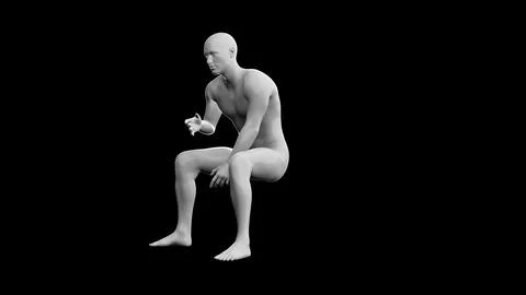 Beautiful young man posing, isolated on black background. 3d illustration (.. Stock Illustration