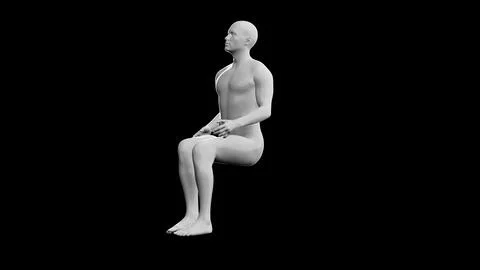 Beautiful young man posing, isolated on black background. 3d illustration (.. Stock Illustration