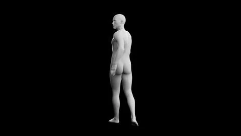 Beautiful young man posing, isolated on black background. 3d illustration (.. Stock Illustration