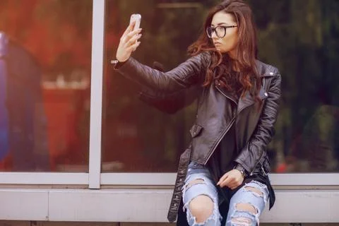 Beautiful young model Stock Photos