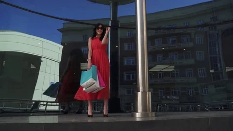 Beautiful young model playfully look at the camera. The clip is suitable for Stock Footage 75189559