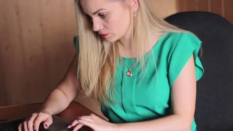 Beautiful Young Office Worker Stock Footage 71033977