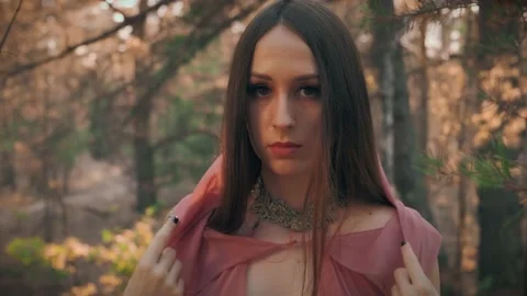 beautiful young woman forest nymph. The | Stock Video | Pond5