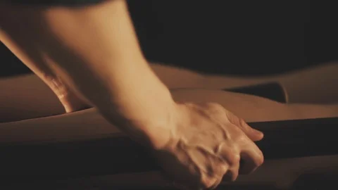 Beautiful young woman gets a relaxing massage Stock-Footage 108564982