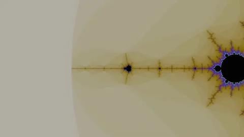 Beautiful zoom into the infinite mathemacial mandelbrot set fractal. Stock Footage