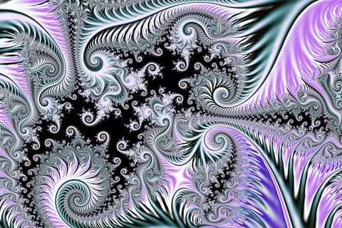 Beautiful zoom into the infinite mathematical mandelbrot set fractal. Stock Illustration