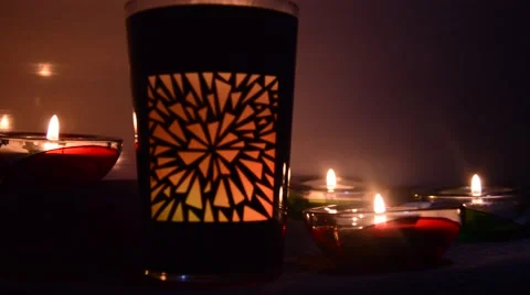 Beautifull candles changing light Stock Footage 41462152