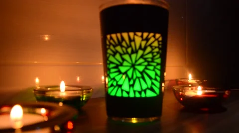 Beautifull candles changing light Video stock 41462178