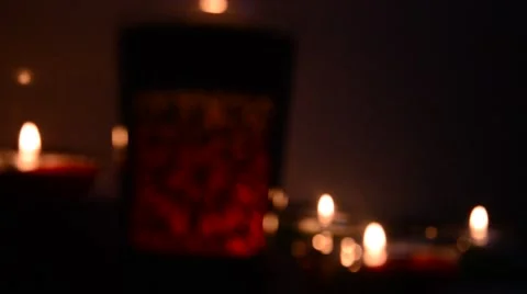 Beautifull candles changing light Stock Footage 41462200