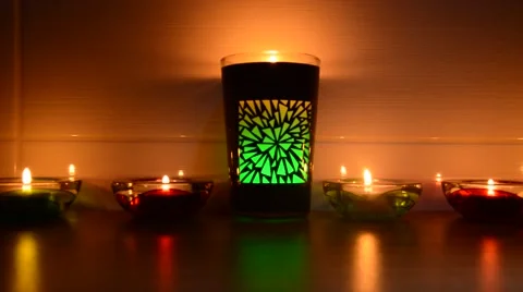 Beautifull candles changing light Stock-Footage 41462206