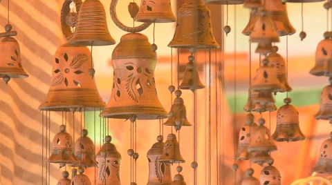 Beautifull clay bells Stock Footage 62270584
