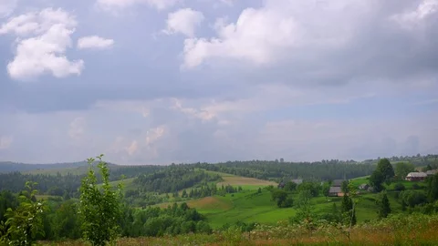 Beautifull clouds in mountains timelapse Stock Footage 96004648