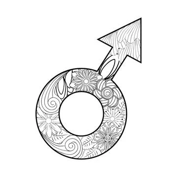 Beautifull dancing man in a patterned clothes for coloring book for adults dr Stock Illustration