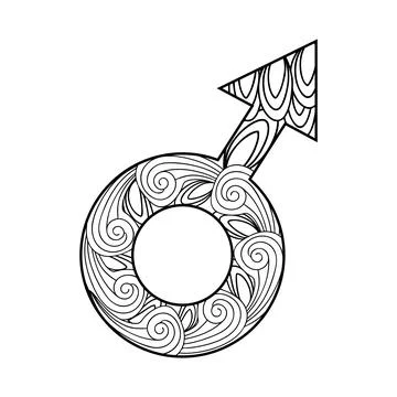 Beautifull dancing man in a patterned clothes for coloring book for adults dr 스톡 일러스트