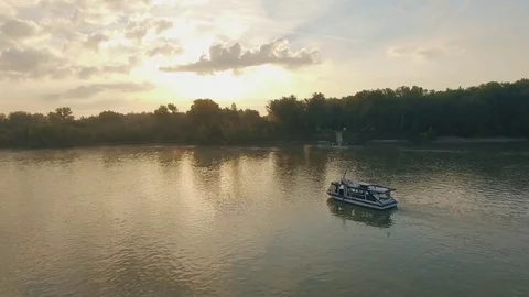 Beautifull river morning shot Stock Footage