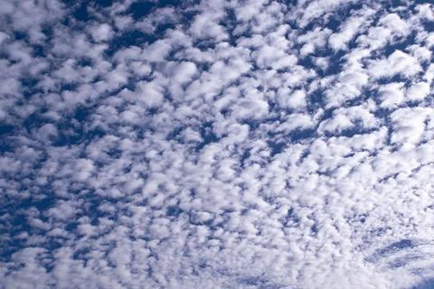 Beautifull sky with white clouds , at down Foto stock
