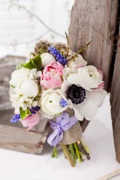 Beautifull spring bouquet in rustic style Foto stock