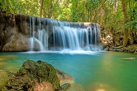 Beautifull waterfall in thailand Stock Photos