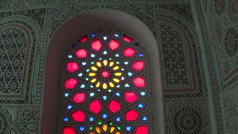 Beautifully decorated Islamic mosques Stock Footage 129779577