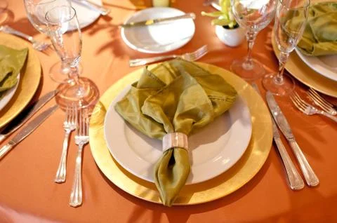 Beautifully decorated table Stock Photos