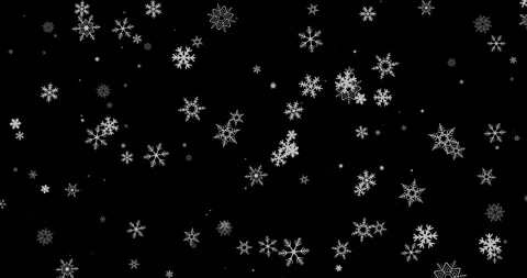 Beautifully Delicate Snowflakes Gently Falling in a Looping Animation Against a Stock Footage 320110019