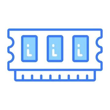 Beautifully designed icon of ram, random access memory Illustrazione stock