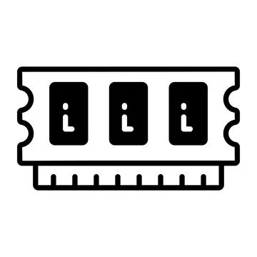 Beautifully designed icon of ram, random access memory Illustrazione stock