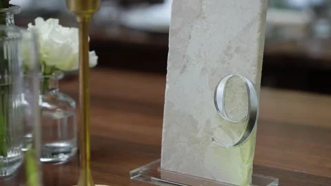 A beautifully designed numbered table setting ideal for various events and 스톡 동영상 314577751