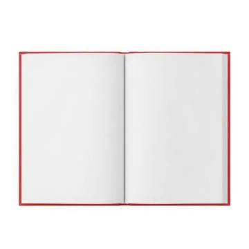A beautifully designed red notebook with blank pages, perfect for writing o.. Illustrazione stock