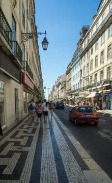 Beautifully designed sidewalk Stock Photos