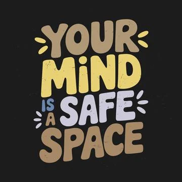 Beautifully Designed Typography Quotes for Promoting Mental Health and Well.. Illustrazione stock