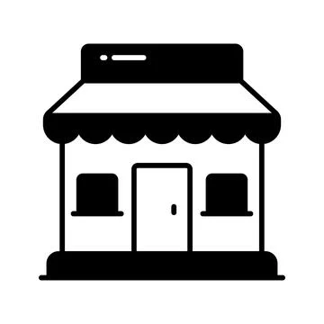 Beautifully designed vector shop building, commercial building, marketplace icon Ilustración de archivo