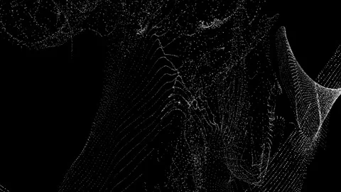 Beautifully glittering particles floating through space Stock Footage 341462077