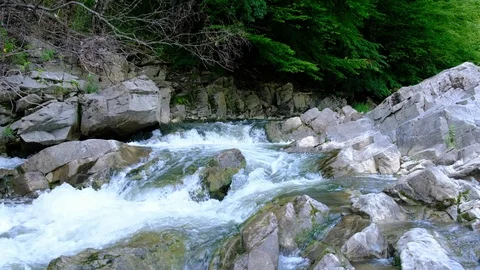 Beautifully the river and small rapids Stock Footage 102595820