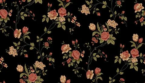 Beautiful,Mughal,Seamless,Floral,Pattern Illustration