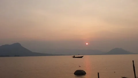 Beautoful summer lake Stock Footage 254362432