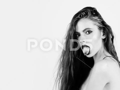 Beauty and fashion, makeup and cosmetics, youth and sexuality, hairdresser Stock Photos