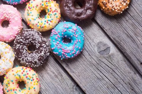 Beauty assorted donuts Stock Photos