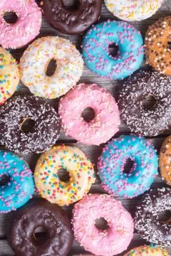 Beauty assorted donuts Stock Photos