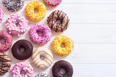 Beauty assorted donuts Stock Photos
