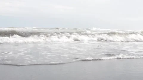 The beauty of the beach waves Stock Footage 240908554